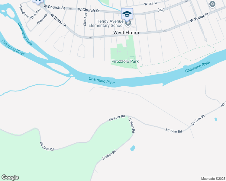 map of restaurants, bars, coffee shops, grocery stores, and more near 217 Elmira Street in Elmira