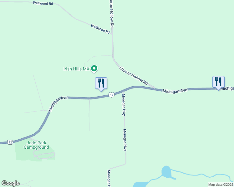 map of restaurants, bars, coffee shops, grocery stores, and more near 4934 Michigan Avenue in Tipton