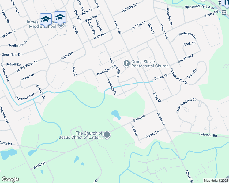 map of restaurants, bars, coffee shops, grocery stores, and more near 5930 Heritage Drive in Erie