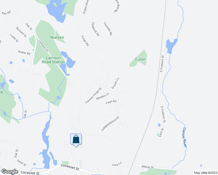 map of restaurants, bars, coffee shops, grocery stores, and more near 254 Independence Drive in Foxborough