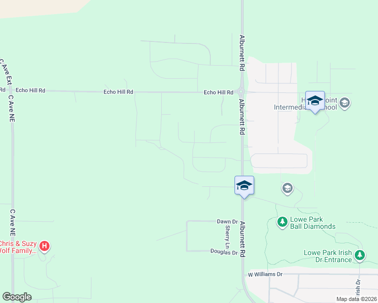 map of restaurants, bars, coffee shops, grocery stores, and more near 5255 Prairie Trail in Marion