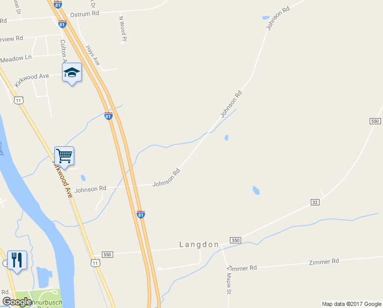 map of restaurants, bars, coffee shops, grocery stores, and more near 120 Johnson Road in Kirkwood