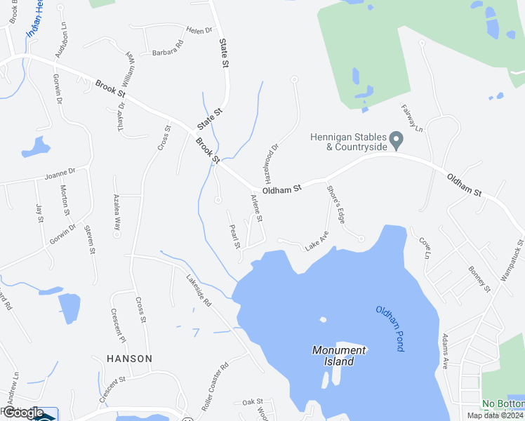 map of restaurants, bars, coffee shops, grocery stores, and more near 37 Arlene Street in Hanson