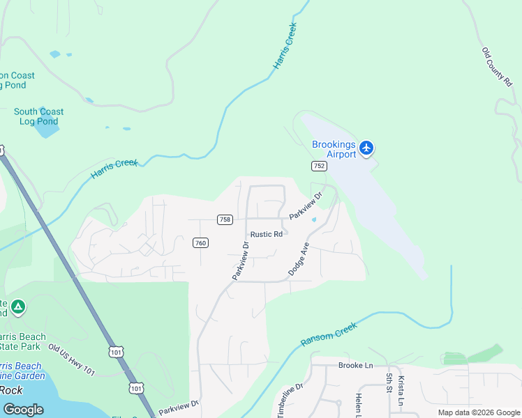 map of restaurants, bars, coffee shops, grocery stores, and more near 17166 Parkview Drive in Brookings