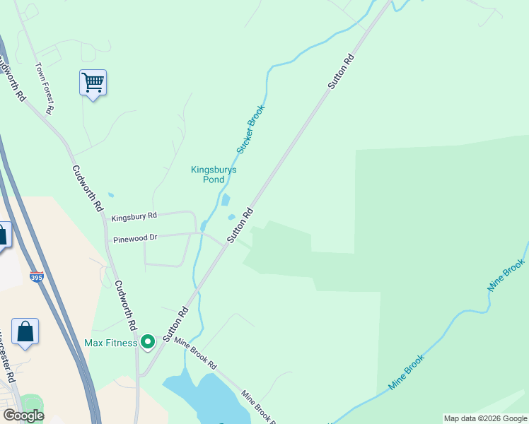 map of restaurants, bars, coffee shops, grocery stores, and more near 92 Sutton Road in Webster