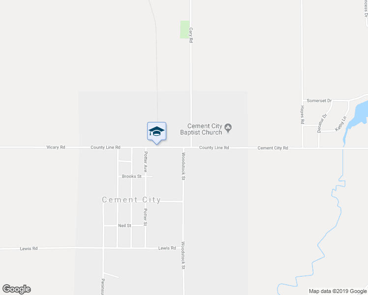 map of restaurants, bars, coffee shops, grocery stores, and more near 130 East Jackson Street in Cement City