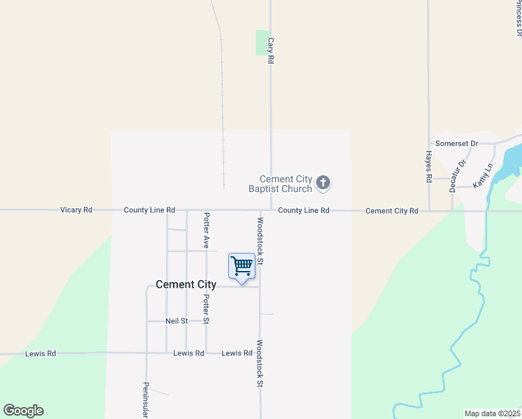 map of restaurants, bars, coffee shops, grocery stores, and more near 130 East Jackson Street in Cement City