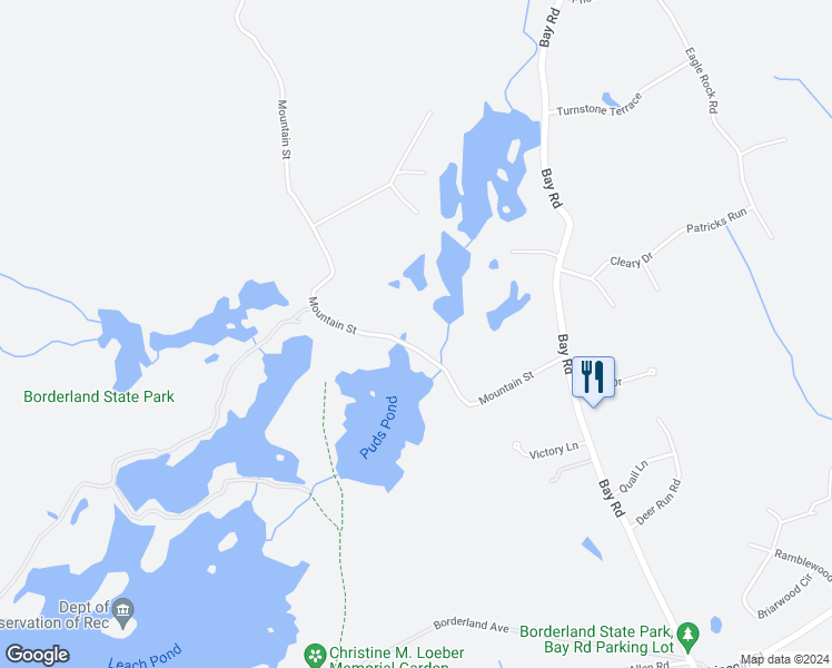 map of restaurants, bars, coffee shops, grocery stores, and more near 738 Mountain Street in Sharon