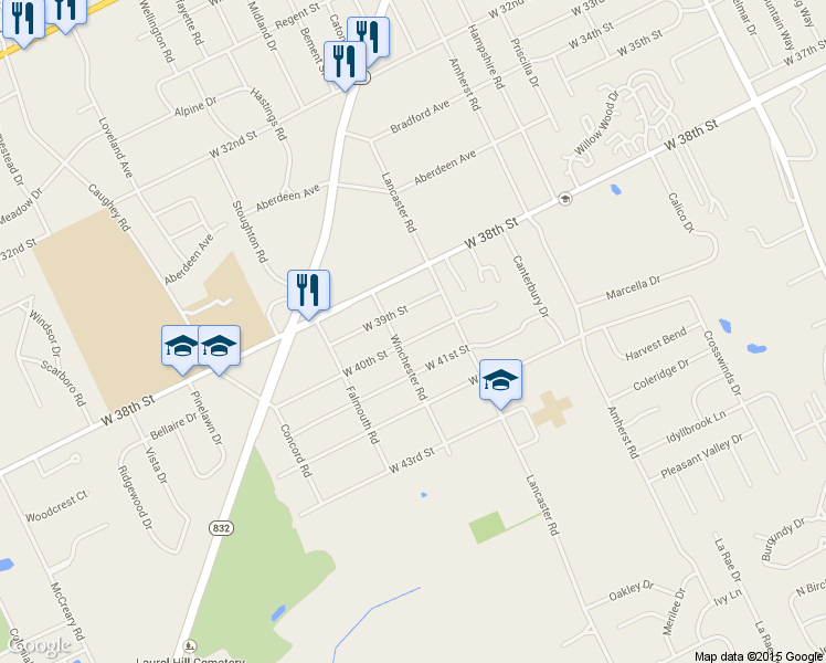 map of restaurants, bars, coffee shops, grocery stores, and more near 3248 W 40th St in Erie