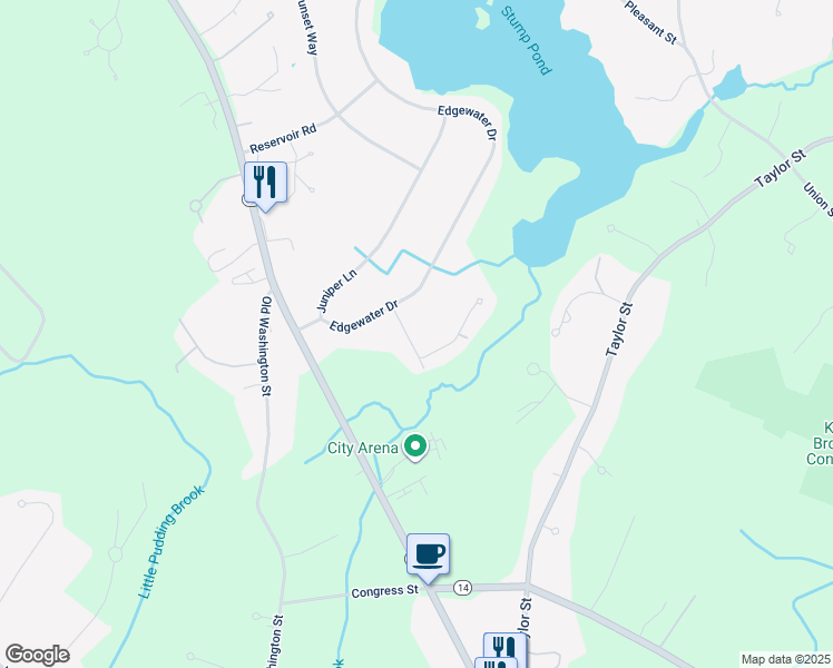 map of restaurants, bars, coffee shops, grocery stores, and more near 2 Miramar Drive in Pembroke