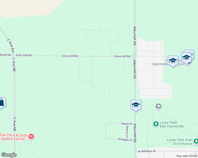 map of restaurants, bars, coffee shops, grocery stores, and more near 5255 Prairie Trail in Marion