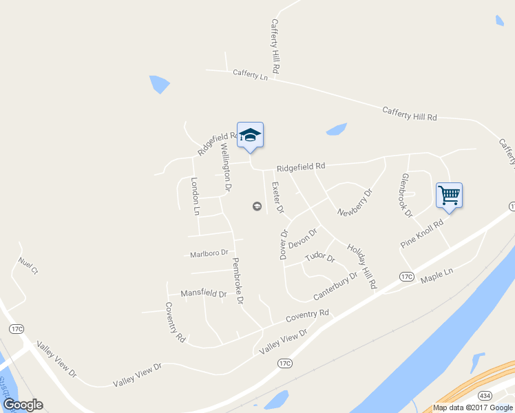 map of restaurants, bars, coffee shops, grocery stores, and more near 263 Ridgefield Road in Endicott