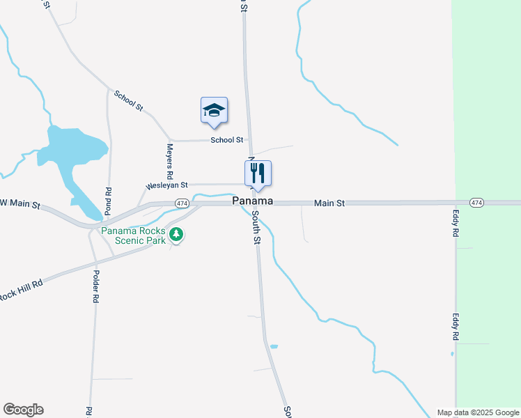 map of restaurants, bars, coffee shops, grocery stores, and more near 9 Main Street in Panama