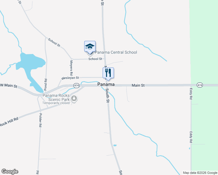 map of restaurants, bars, coffee shops, grocery stores, and more near 9 Main Street in Panama