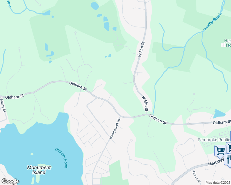 map of restaurants, bars, coffee shops, grocery stores, and more near 15 Mariah's Path in Pembroke