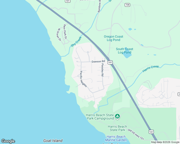 map of restaurants, bars, coffee shops, grocery stores, and more near 17250 Garvin Court in Brookings