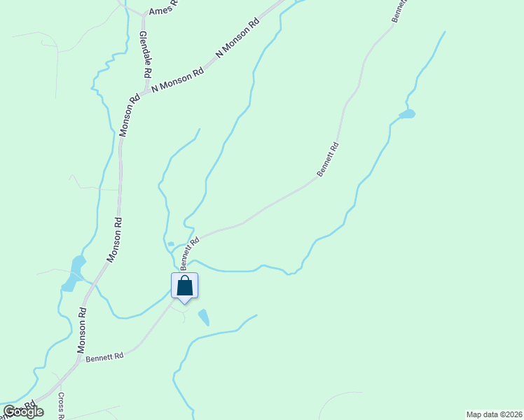 map of restaurants, bars, coffee shops, grocery stores, and more near 207 Bennett Road in Hampden
