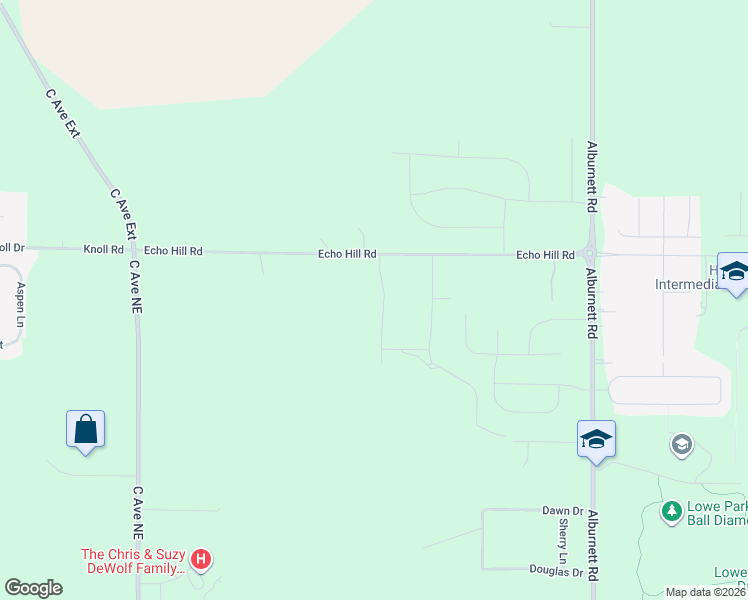 map of restaurants, bars, coffee shops, grocery stores, and more near 3000 Tamarack Lane in Marion