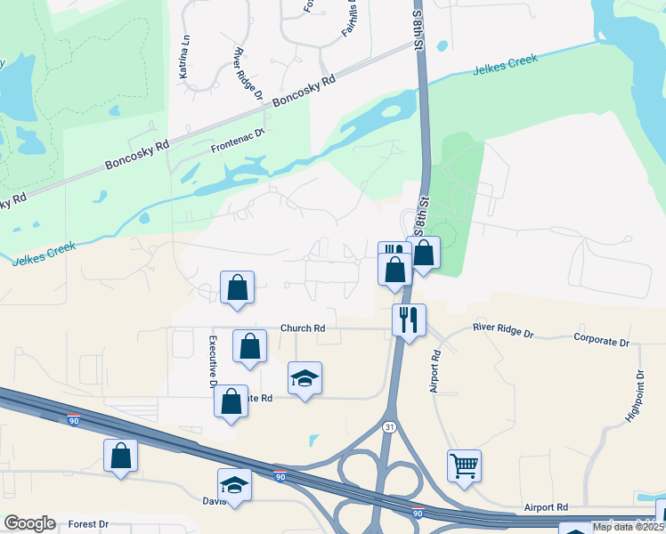 map of restaurants, bars, coffee shops, grocery stores, and more near 1229 Canterfield Parkway West in West Dundee