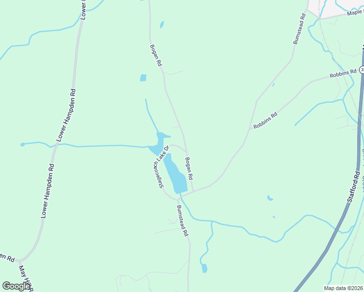 map of restaurants, bars, coffee shops, grocery stores, and more near 119 Bogan Road in Monson