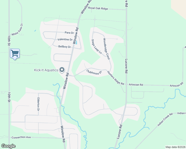 map of restaurants, bars, coffee shops, grocery stores, and more near 2601-2625 Hunters Ridge Road in Marion