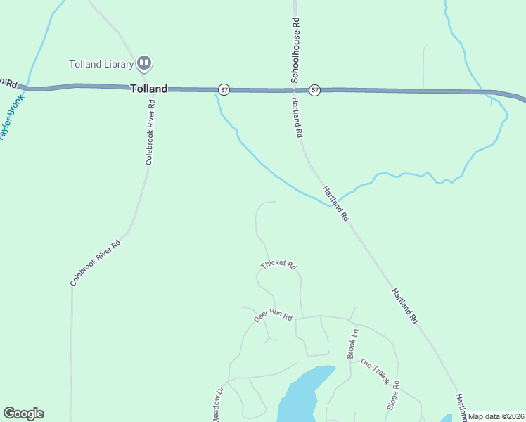 map of restaurants, bars, coffee shops, grocery stores, and more near 108 Woods Lane in Tolland