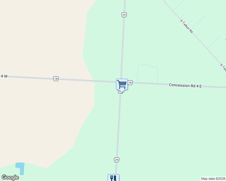 map of restaurants, bars, coffee shops, grocery stores, and more near 93 Road 4 West in Kingsville