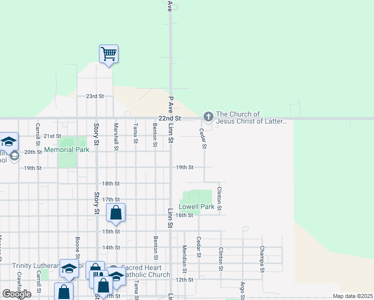 map of restaurants, bars, coffee shops, grocery stores, and more near 2012 Linn Street in Boone