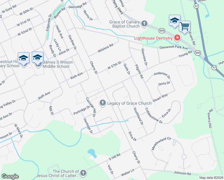 map of restaurants, bars, coffee shops, grocery stores, and more near 548 Intrepid Dr in Erie