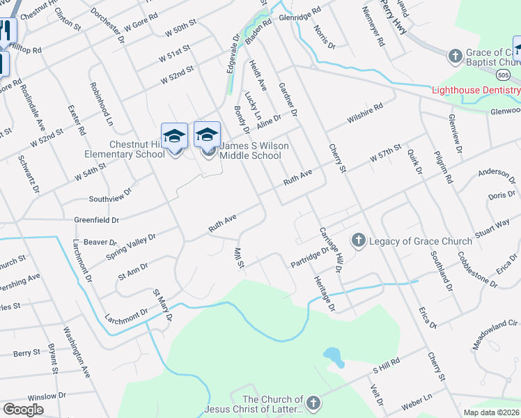 map of restaurants, bars, coffee shops, grocery stores, and more near 849 Ruth Avenue in Erie