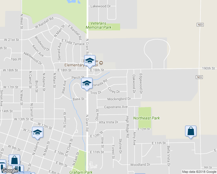 map of restaurants, bars, coffee shops, grocery stores, and more near 699 Troy Drive in Carroll
