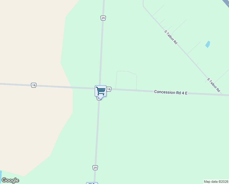 map of restaurants, bars, coffee shops, grocery stores, and more near 101 Road 4 East in Kingsville