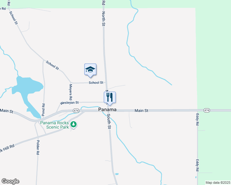 map of restaurants, bars, coffee shops, grocery stores, and more near 24 North Street in Panama