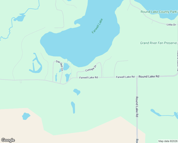 map of restaurants, bars, coffee shops, grocery stores, and more near 4400 Farwell Lake Road in Horton