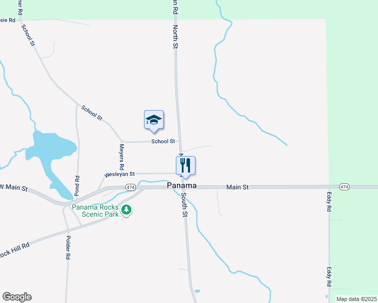 map of restaurants, bars, coffee shops, grocery stores, and more near 24 North Street in Panama