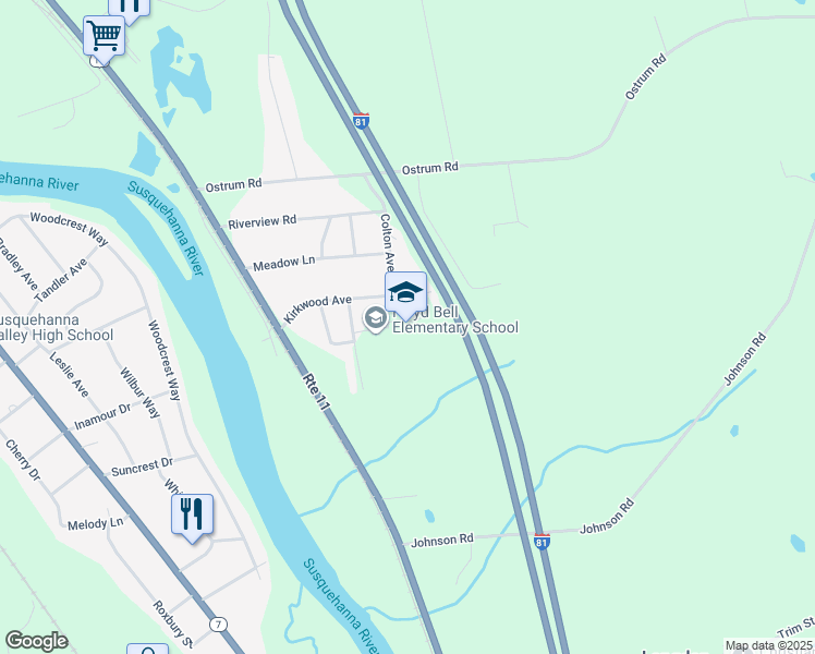 map of restaurants, bars, coffee shops, grocery stores, and more near 15 Golden Street in Kirkwood