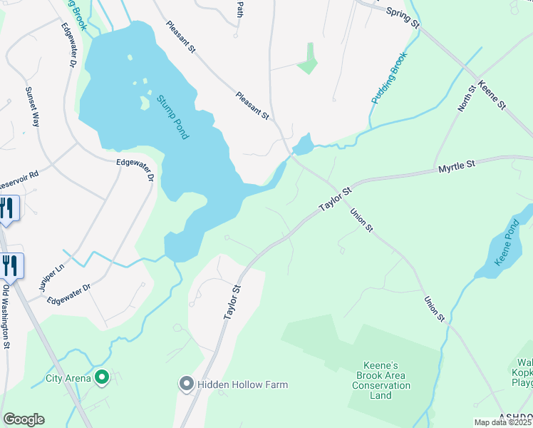 map of restaurants, bars, coffee shops, grocery stores, and more near 16 Lisa's Lane in Pembroke