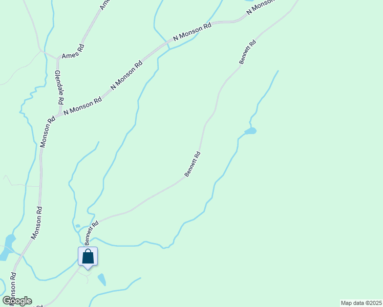 map of restaurants, bars, coffee shops, grocery stores, and more near 235 Bennett Road in Hampden