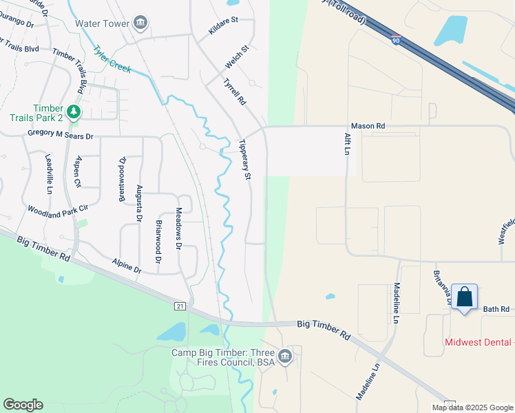 map of restaurants, bars, coffee shops, grocery stores, and more near 873 Tipperary Street in Gilberts