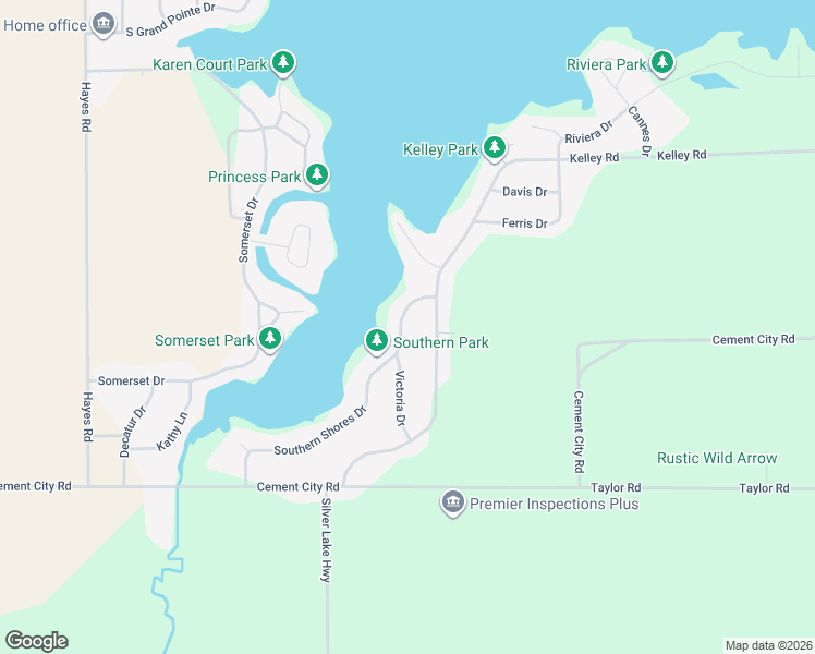 map of restaurants, bars, coffee shops, grocery stores, and more near 115 Southern Shores Drive in Brooklyn
