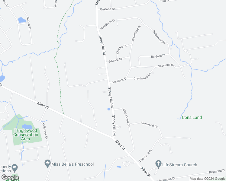 map of restaurants, bars, coffee shops, grocery stores, and more near 72 Stony Hill Road in Hampden