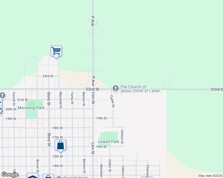 map of restaurants, bars, coffee shops, grocery stores, and more near 1400 22nd Street in Boone