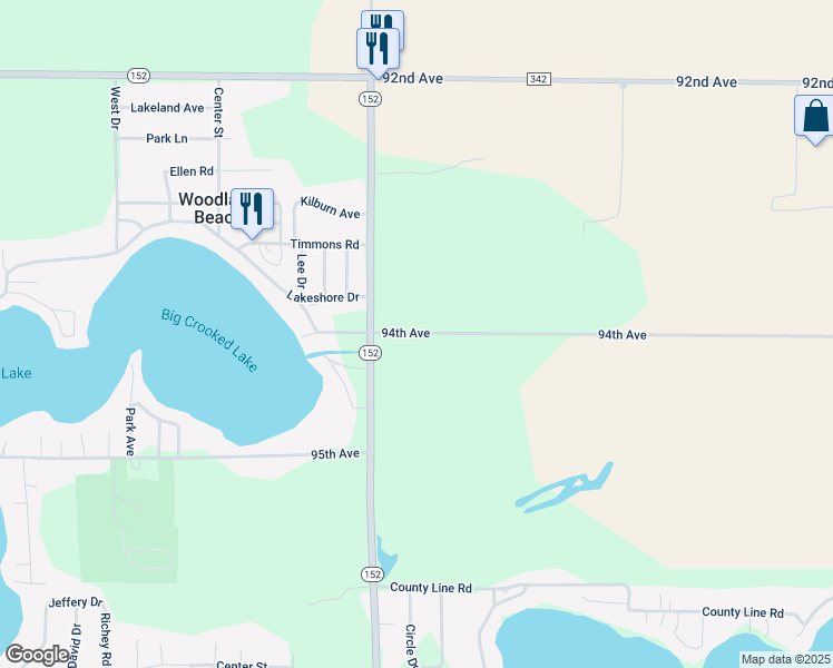 map of restaurants, bars, coffee shops, grocery stores, and more near 65761 94th Avenue in Dowagiac