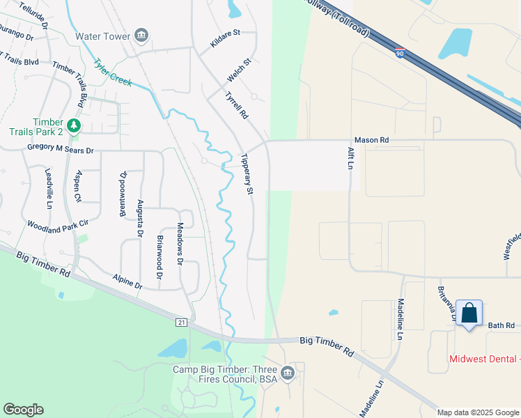 map of restaurants, bars, coffee shops, grocery stores, and more near 873 Tipperary Street in Gilberts