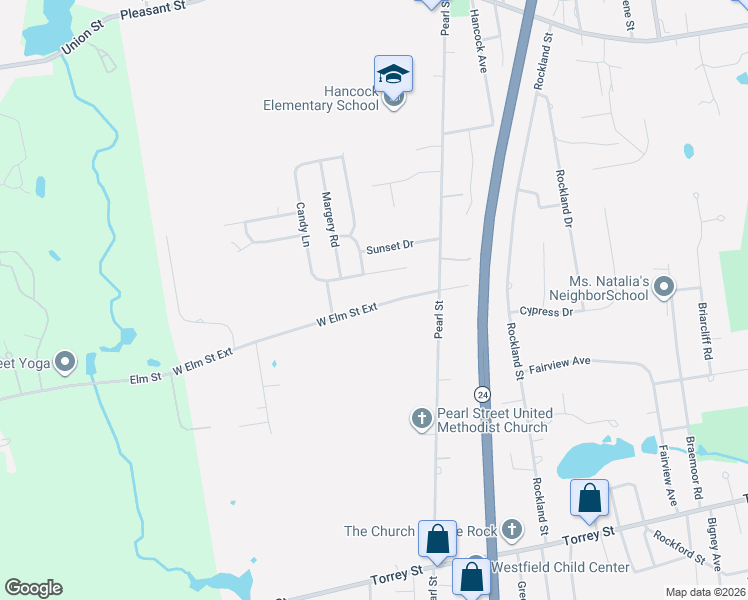 map of restaurants, bars, coffee shops, grocery stores, and more near 1141 West Elm Street Extension in Brockton