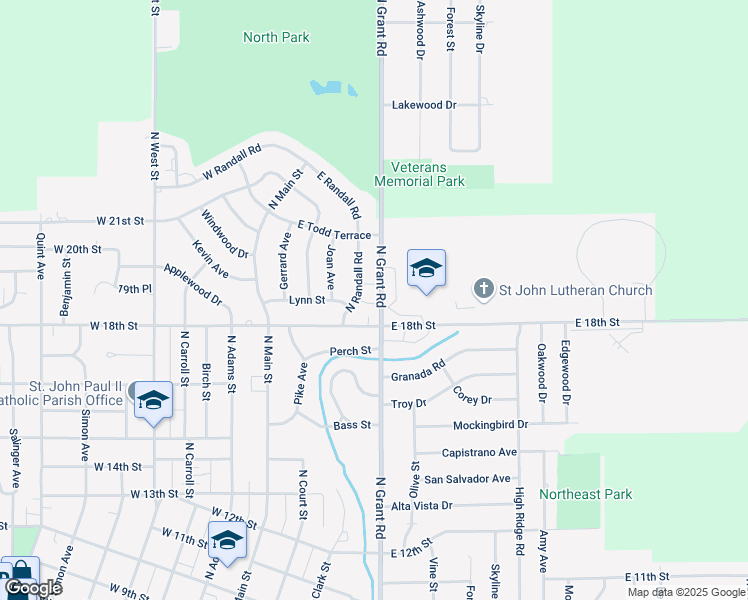 map of restaurants, bars, coffee shops, grocery stores, and more near 1902-1946 North Randall Road in Carroll