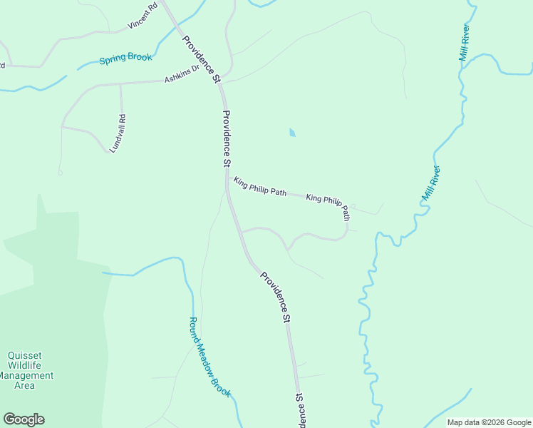 map of restaurants, bars, coffee shops, grocery stores, and more near 4 Massasoit Way in Mendon
