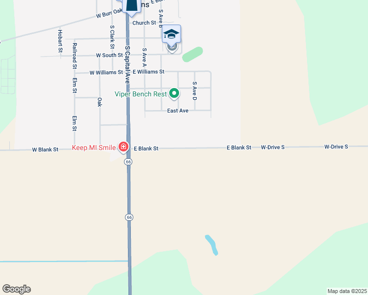 map of restaurants, bars, coffee shops, grocery stores, and more near 3350 W-Drive South in Athens