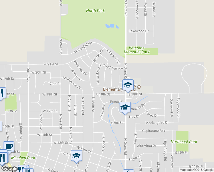 map of restaurants, bars, coffee shops, grocery stores, and more near 100 Lois Avenue in Carroll