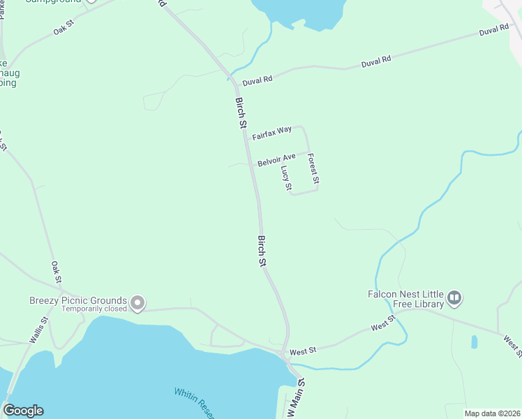 map of restaurants, bars, coffee shops, grocery stores, and more near 49 Birch Street in Douglas